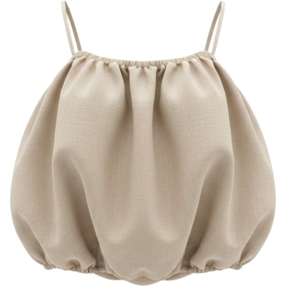 Milio Milano Pants - Milio Milano Cashmere Beige Linen Bloomers Puffy Shorts XS NWT 155015
